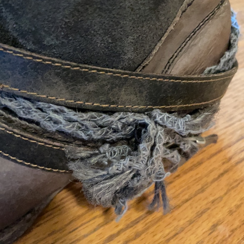 Corral Brown Suede Mid-Calf Heeled Boots - Picture 7 of 8